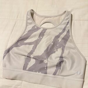 ALO Yoga Women's Abstract Gray Sports Bra